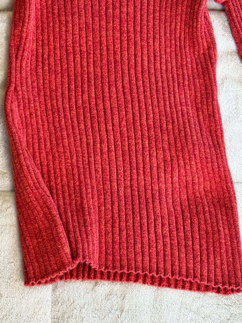Hannah Ribbed Red Turtleneck Sweater - Picture 4 of 4